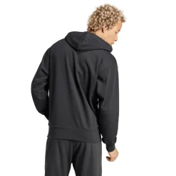 Felpa nera da Uomo con cappuccio e logo adidas