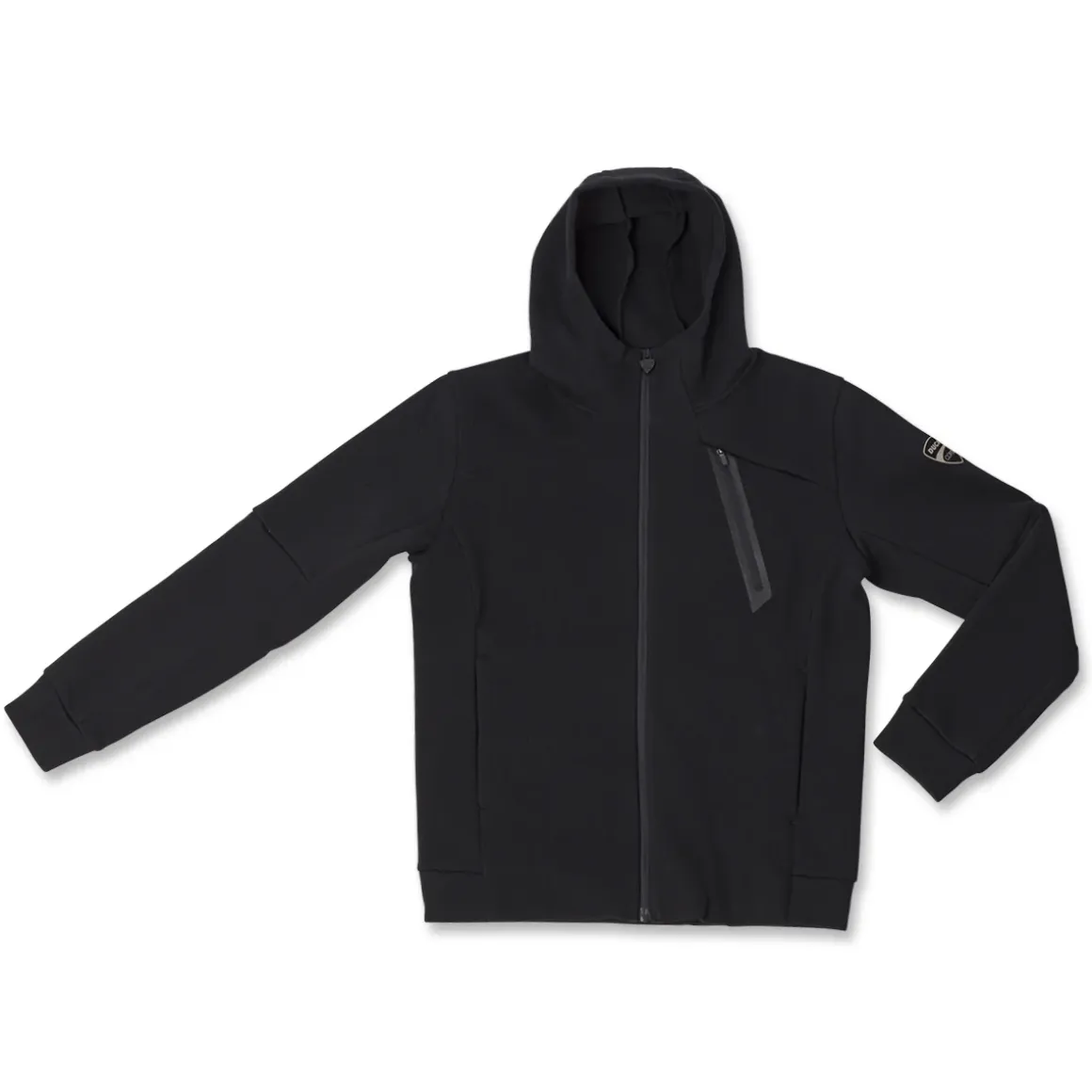 Felpa tecnica da Uomo con cappuccio e zip nera logo Ducati Corse