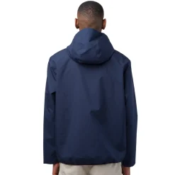 Giacca a vento da uomo Blu impermeabile con cappuccio e tasche Tonino Lamborghini