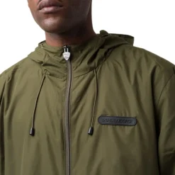 Giacca a vento da uomo Ducati Corse verde militare con tasche e cappuccio