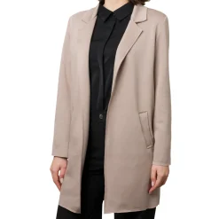 Giacca Beige da donna a taglio vivo con tasche Swish Jeans