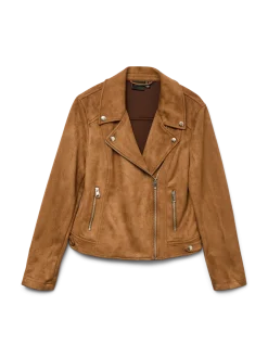 Giacca Biker marrone da Donna effetto scamosciato Vero Moda