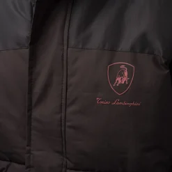 Giacca da uomo Tonino Lamborghini nera con cappuccio e logo
