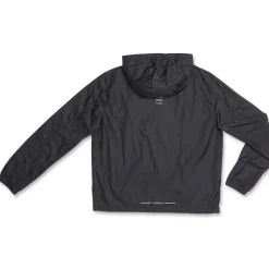 Giacca sportiva antivento da Uomo nera con zip GymRun