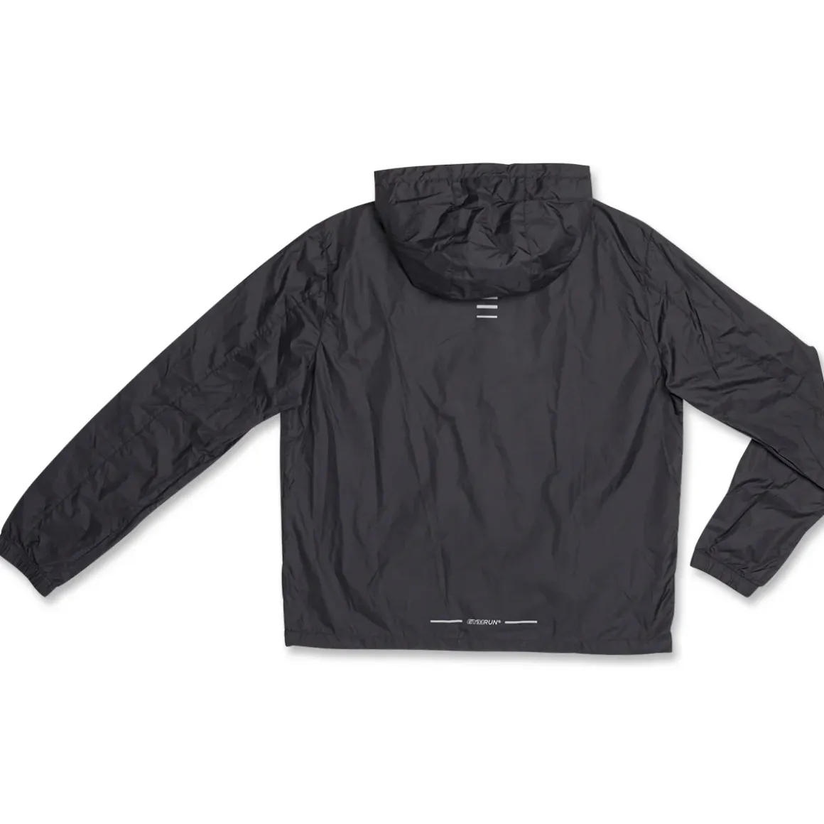Giacca sportiva antivento da Uomo nera con zip GymRun