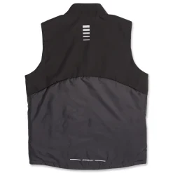 Gilet da running Uomo nero GymRun imbottito con cerniera