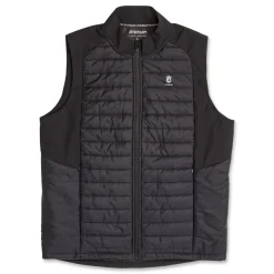 Gilet da running Uomo nero GymRun imbottito con cerniera