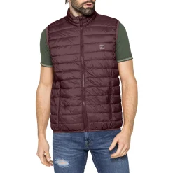 Gilet smanicato bordeaux da Uomo imbottito con zip Carrera Jeans