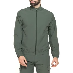 Giubbino leggero da Uomo verde con zip e tasche laterali Carrera Jeans