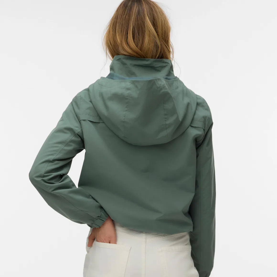Giubbotto leggero Verde da Donna con cappuccio e coulisse Vero Moda