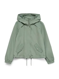 Giubbotto leggero Verde da Donna con cappuccio e coulisse Vero Moda