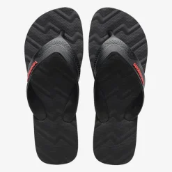 Infradito nere da Uomo con logo rosso Havaianas Track Waves
