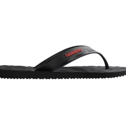 Infradito nere da Uomo con logo rosso Havaianas Track Waves