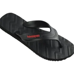 Infradito nere da Uomo con logo rosso Havaianas Track Waves