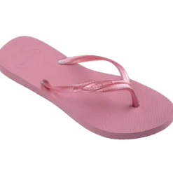 Infradito rosa da Donna con fascette effetto metallizzato Havaianas
