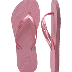 Infradito rosa da Donna con fascette effetto metallizzato Havaianas