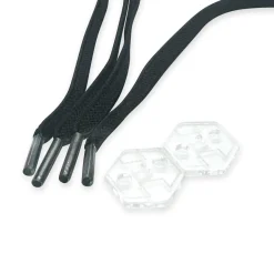 Lacci elastici con sistema bloccaggio regolabile neri WNSPORT