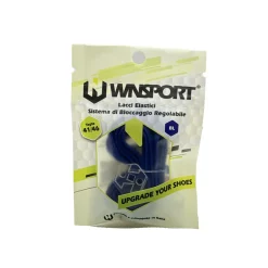 Lacci elastici con sistema bloccaggio regolabile blu WNSPORT