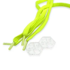 Lacci elastici con sistema bloccaggio regolabile giallo fluo WNSPORT