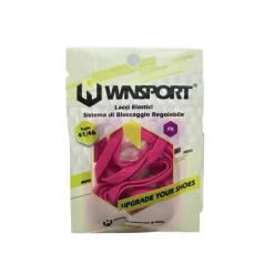 Lacci elastici con sistema bloccaggio regolabile fucsia WNSPORT