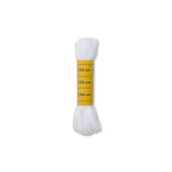 Lacci piatti Bianchi Unisex per scarpe Silver