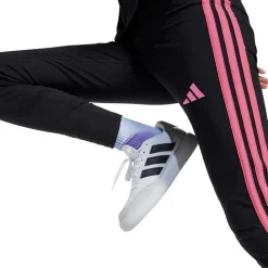Leggings neri da Bambina con bande rosa adidas JG 3S LEG 230
