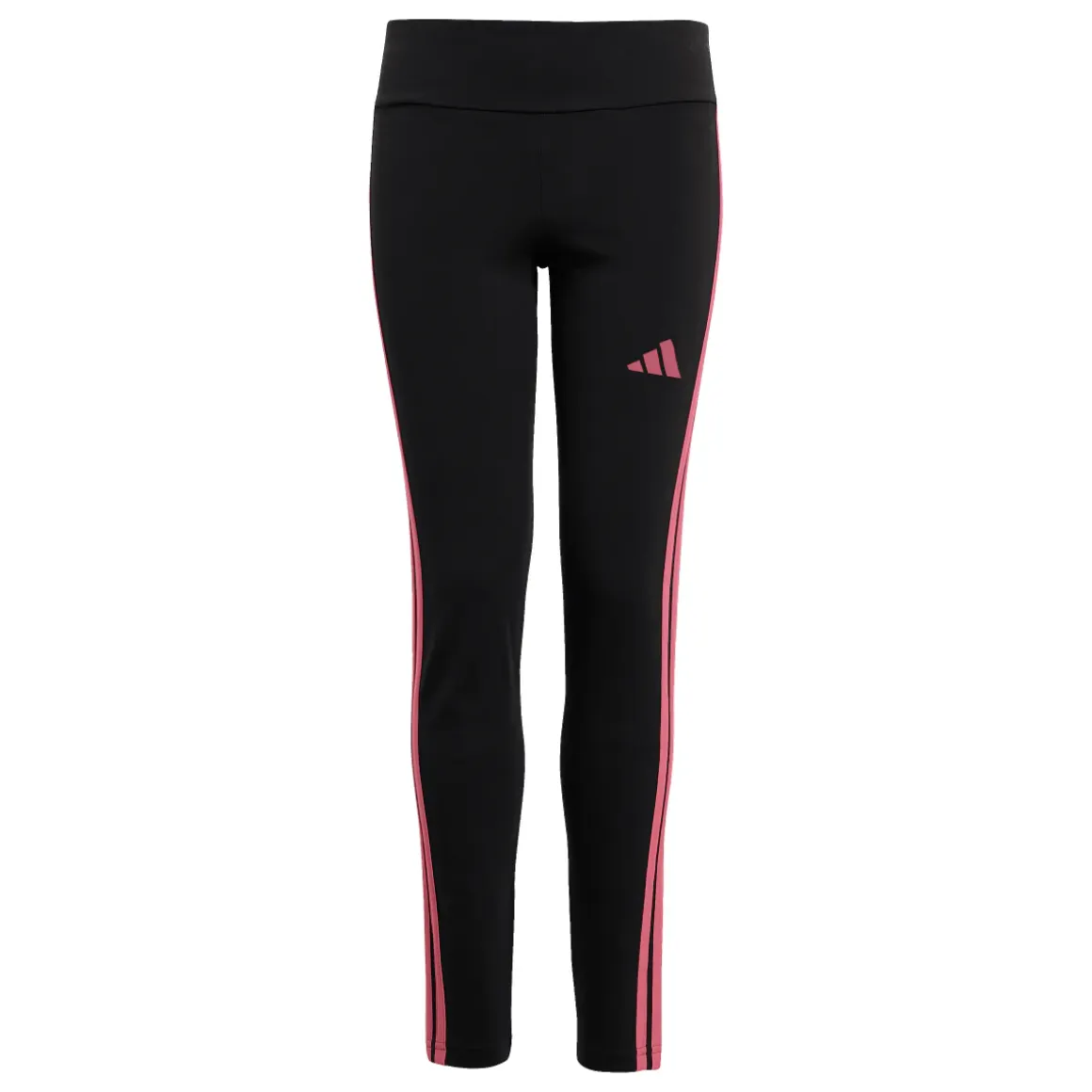 Leggings neri da Bambina con bande rosa adidas JG 3S LEG 230