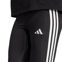 Leggings neri da Donna con bande laterali e logo sul lato adidas