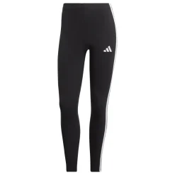 Leggings neri da Donna con bande laterali e logo sul lato adidas