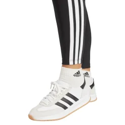 Leggings neri da Donna con bande laterali e logo sul lato adidas