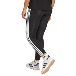 Leggings neri da Donna con bande laterali e logo sul lato adidas