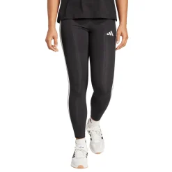 Leggings neri da Donna con bande laterali e logo sul lato adidas