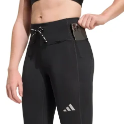 Leggings sportivi da Running neri da Donna e tasca adidas