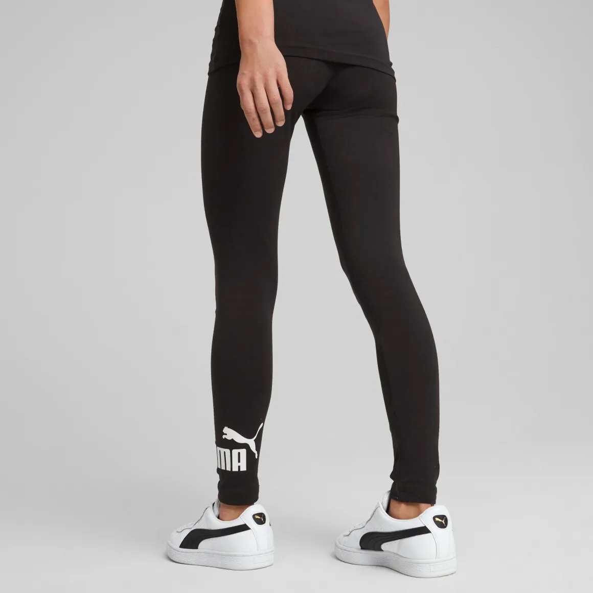 Leggins sportivi neri da Bambina e Ragazza con logo bianco Puma Ess
