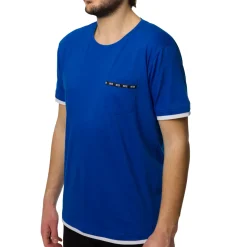Maglia da pigiama blu da uomo con logo Inter