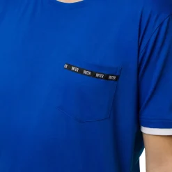 Maglia da pigiama blu da uomo con logo Inter
