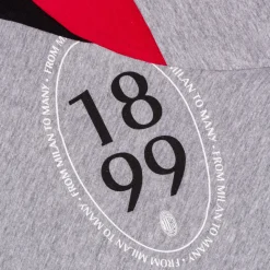 Maglia da pigiama grigia da uomo con logo Milan
