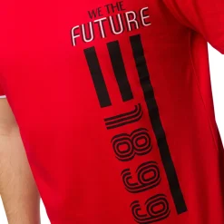 Maglia da pigiama rossa da uomo con logo Milan