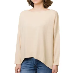 Maglioncino girocollo da donna beige Swish Jeans