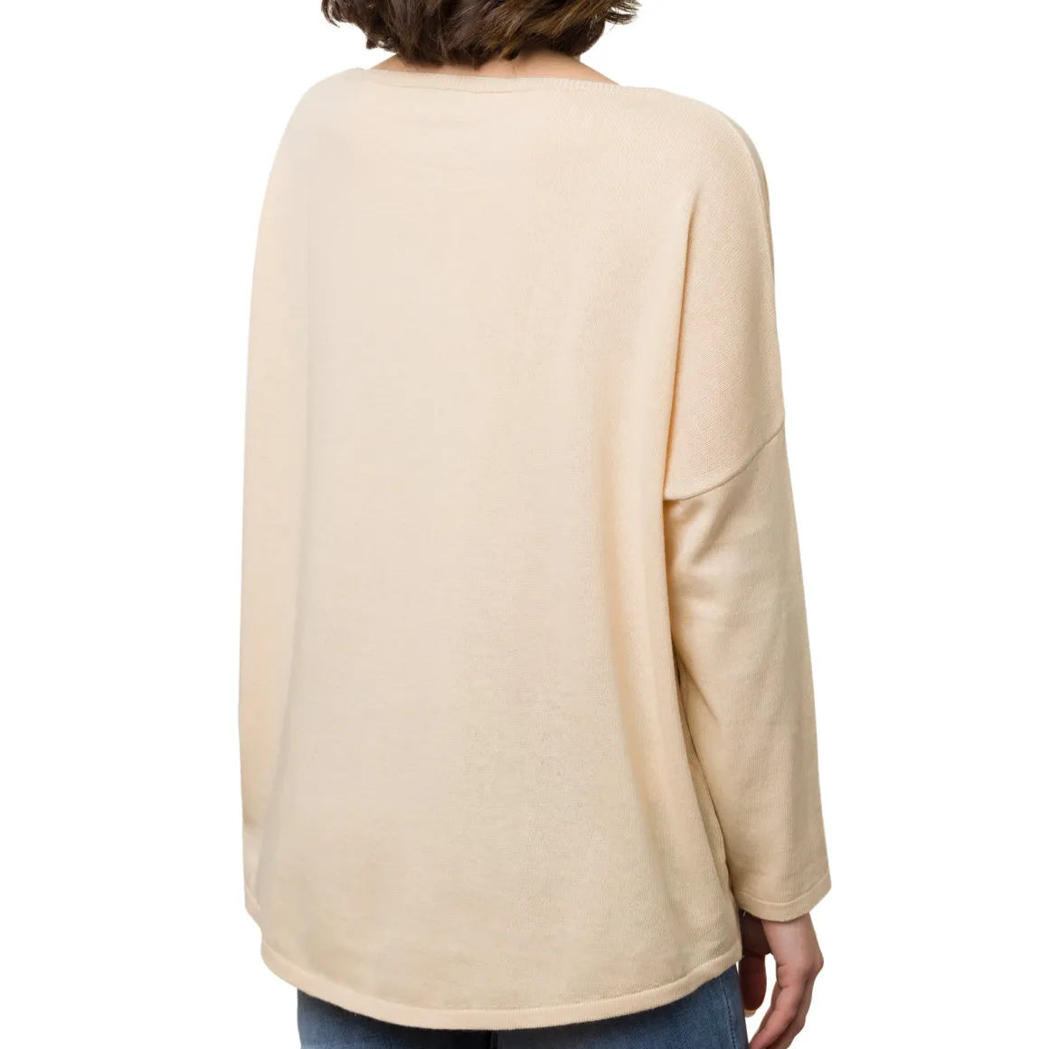 Maglioncino girocollo da donna beige Swish Jeans