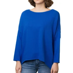 Maglioncino girocollo da donna blu Swish Jeans
