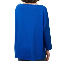 Maglioncino girocollo da donna blu Swish Jeans
