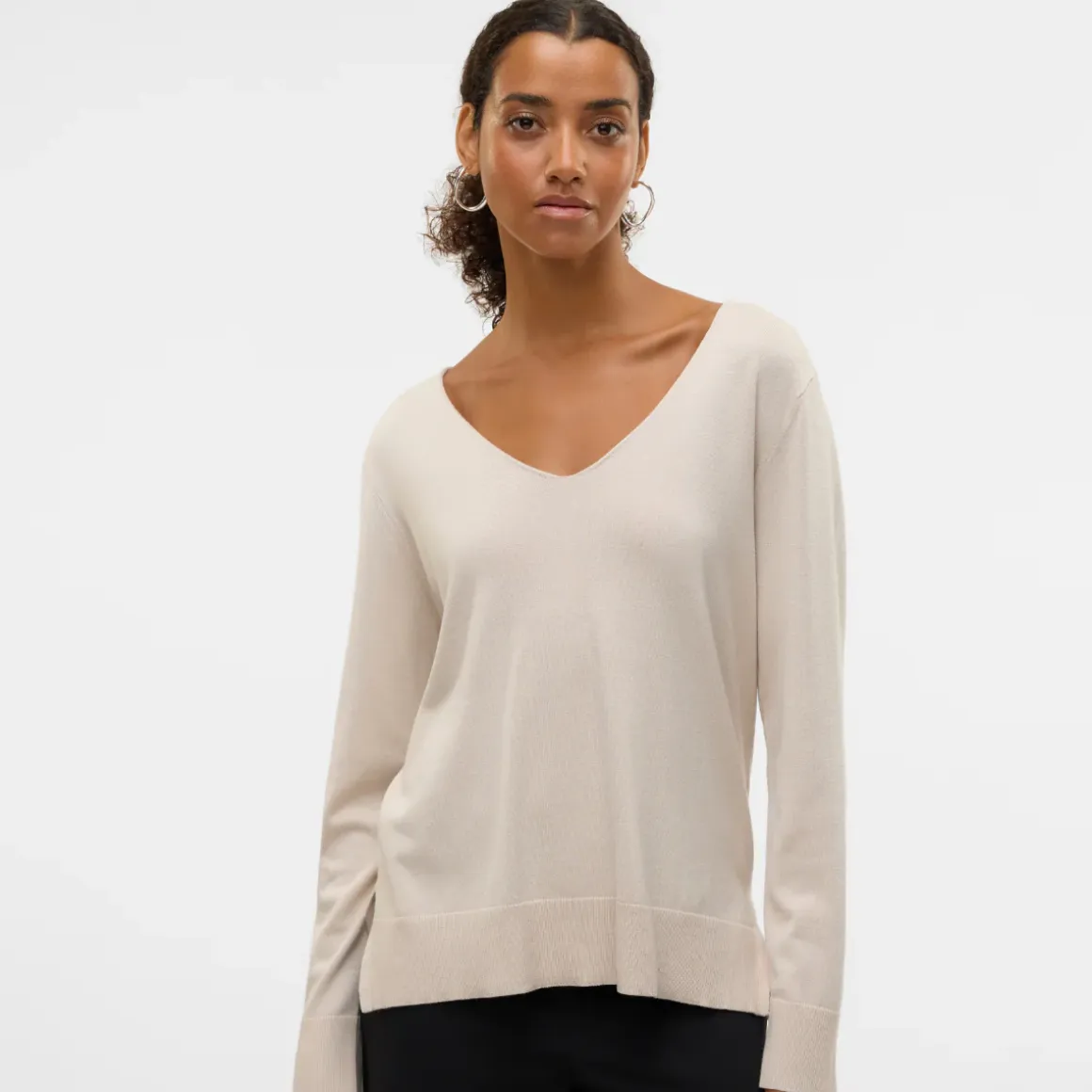 Maglioncino leggero beige da Donna mezza stagione Vero Moda