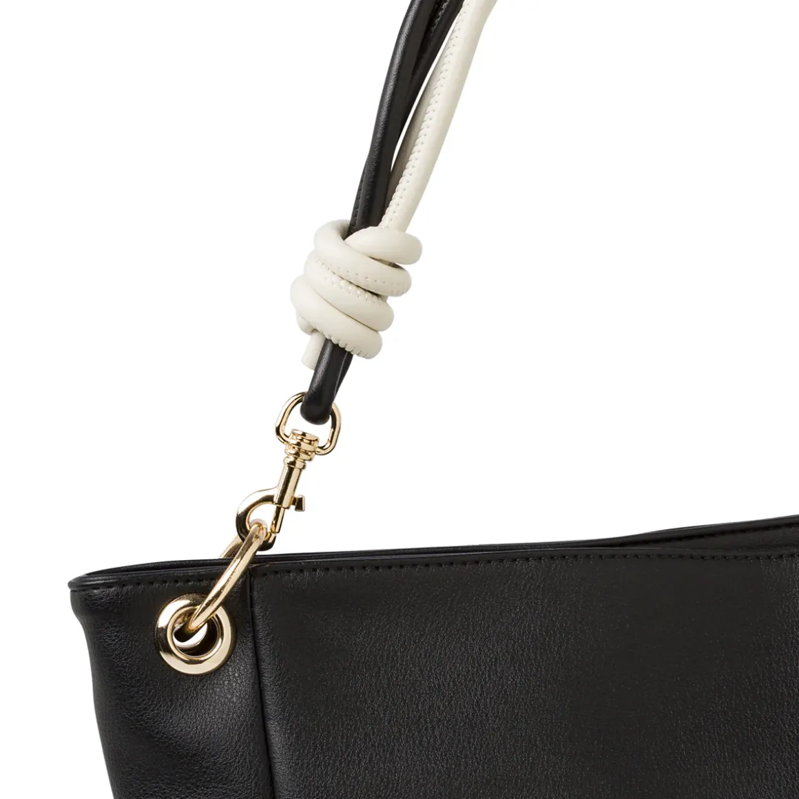 Manico borsa beige e nero da Donna con dettagli a nodo Swish Jeans