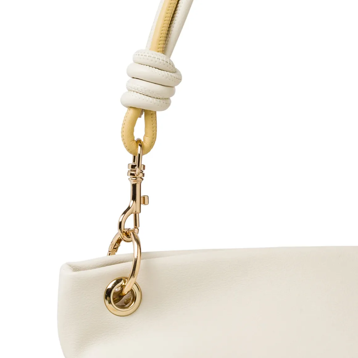 Manico borsa da Donna bicolore beige con moschettoni Swish Jeans