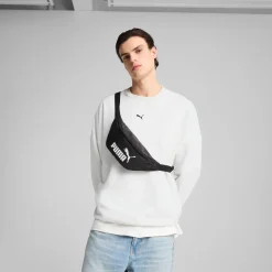 Marsupio sportivo nero con tasche e logo Puma Phase
