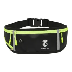 Marsupio sportivo unisex nero con dettagli giallo fluo GymRun
