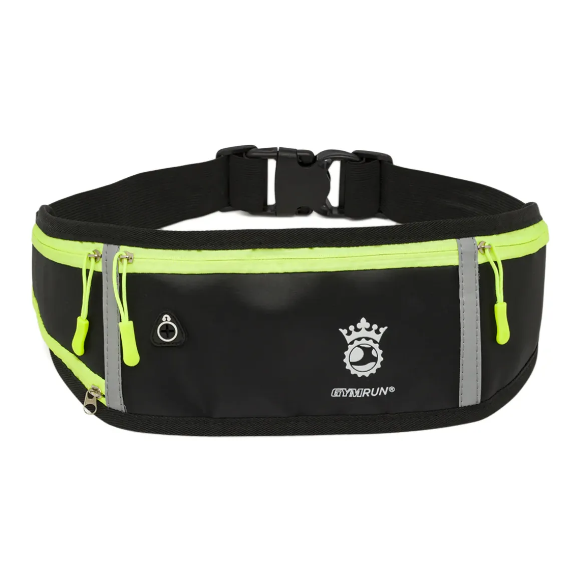 Marsupio sportivo unisex nero con dettagli giallo fluo GymRun