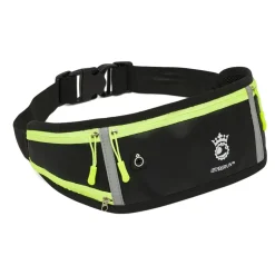 Marsupio sportivo unisex nero con dettagli giallo fluo GymRun