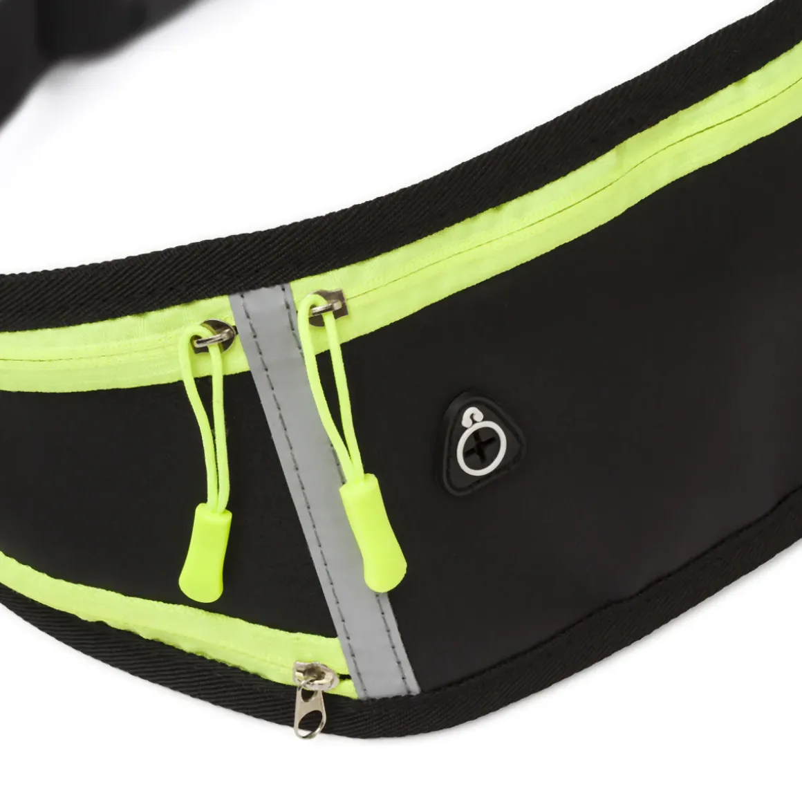 Marsupio sportivo unisex nero con dettagli giallo fluo GymRun
